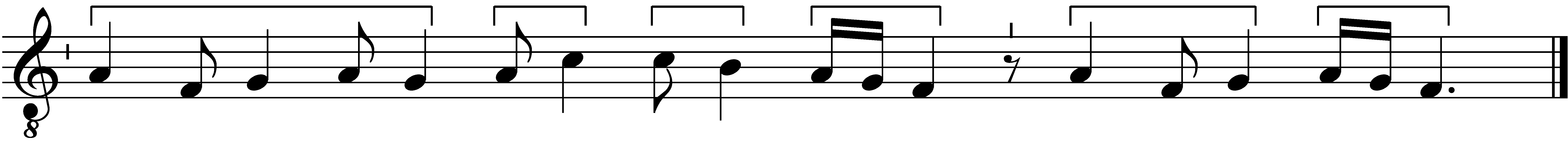 Refrain musical notation